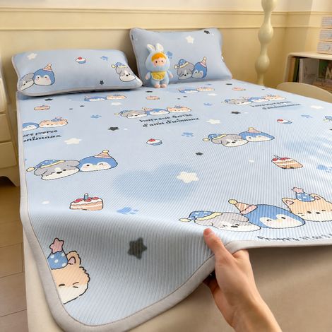 Tapis de lit rafraîchissant 90x200 cm avec 1 taie d'oreiller 2 kg 90cm 200cm réf 7461 2 kg – Livraison gratuite
