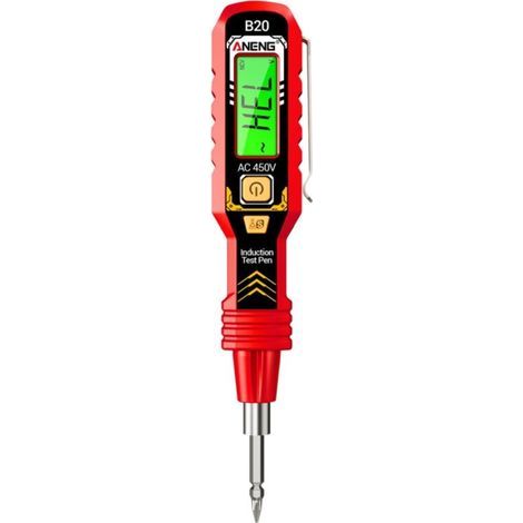 Tournevis double tête B20 avec reconnaissance intelligente, détection de tension CA 11 V 450 V, stylo testeur numérique à fente et croix à double usage (1/5)