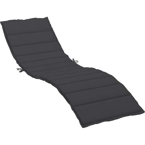Maison Exclusive - Coussin de chaise longue noir 200x70x3 cm tissu oxford (1/5)