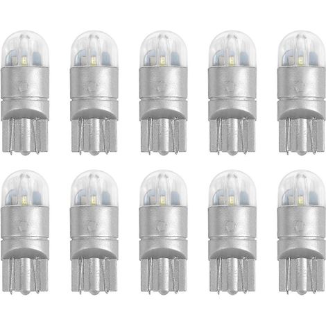 Packung mit 10 weißen 6000K Canbus T10 168 194 W5W LED-Lampen für Innenraumbeleuchtung, Kennzeichenbeleuchtung und Seitenmarkierungsleuchten (1/5)