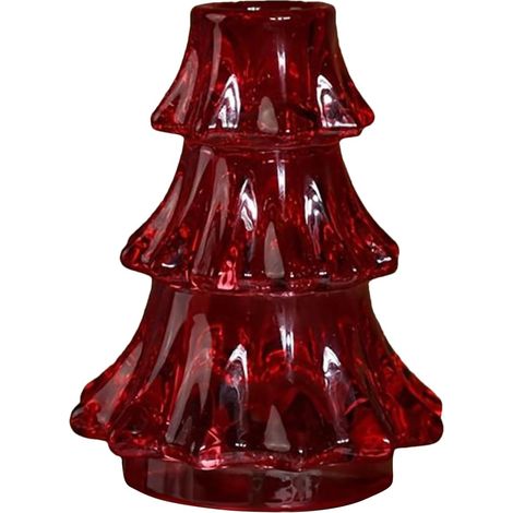 Bougeoir en verre, décoration de vacances vintage – Support de bougie conique, pour rassemblement, cheminée, salle à manger, centres de table, mariages, fêtes (1/5)