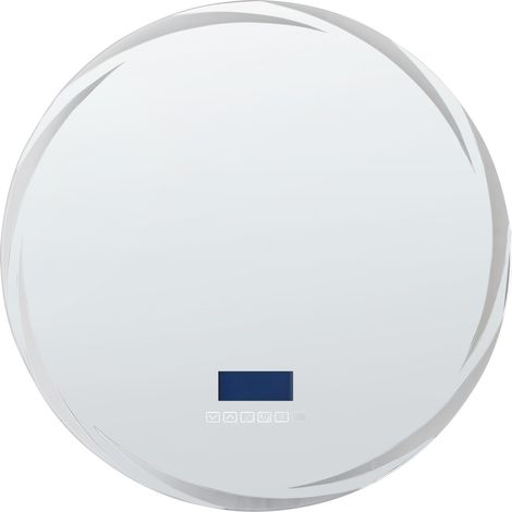 Espejo de baño LED moderno redondo con altavoz Bluetooth 60 x 60 cm plateado Tanay (1/5)