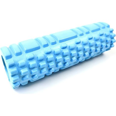 Gym et Pilates avec rouleau de massage dorsal de 26 cm, bloc de yoga, équipement d'exercice à domicile bleu (1/5)