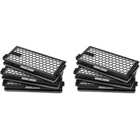 Packung mit 6 Ersatz-Aktivkohlefiltern für Miele AirClean Staubsauger der Serien C1, C2, C3, S4, S5, S6, S8, S4000, S5000, S6000 und S8000. (1/5)