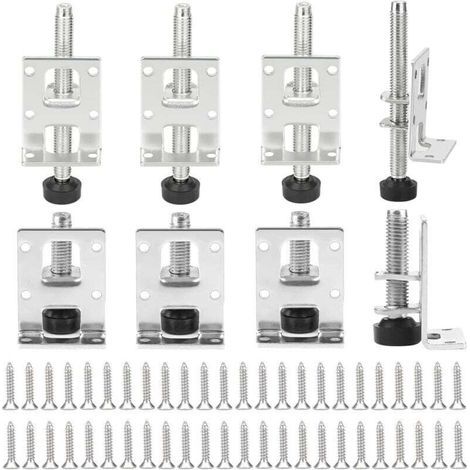 Stück Verstellbare Möbelbeine Set, 55mm + 102mm Stahl Verstellbein, Tischbeine Schrankbein Höhenverstellbar, mit 48 Kleinen Schrauben, Verstellbares Tischbein für Möbel, Regale, Schrän (1/4)