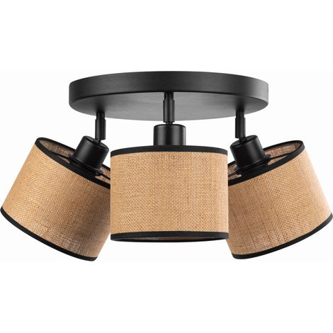 Lampe Tornado AMP3K en jute noir (1/5)