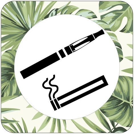 PLAQUE DE PORTE DESIGN SPHERE ESPACE FUMEUR / VAPOTEUR .- Terrazo - (1/3)