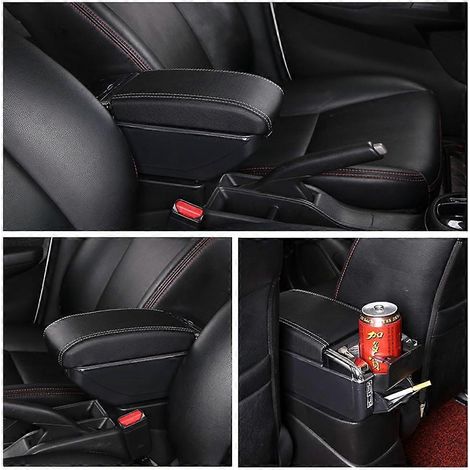 Accoudoir de voiture pour Ford Fiesta 2011-2019, boîte de rangement rétractable, accessoire auto (1/4)