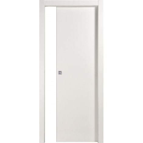Weiße Microtec-Schiebetür Cm. 210 x 70