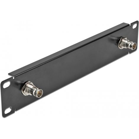 Delock Panel de 10 con 2 x BNC hembra 1U negro