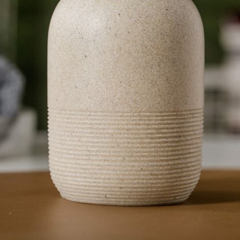 Distributeur de Savon pour Les Mains pour comptoir de Salle de Bain, Distributeur de Savon pour évier de Cuisine, Beige (1/5)