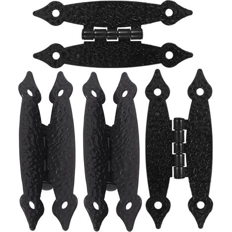 Set di 4 cerniere a farfalla antiche per armadi, cerniere a scomparsa per ante, cerniere per mobili da cucina, cerniere in ferro e ricambi per ferramenta per mobili. (1/5)