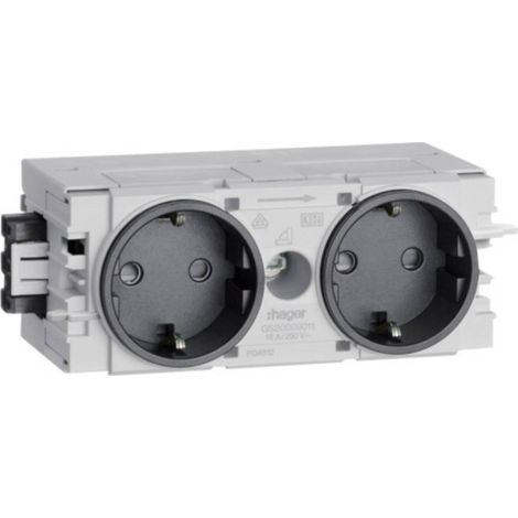 Hager GS20009011 Canal d'allège module enfichable (l x H x P) 120 x 50 x 61 mm 1 pc(s) noir graphite (RAL 9011) (1/3)
