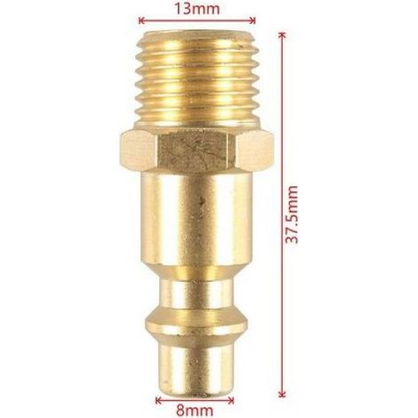 Mandrin Pneumatique - FNPT 1/4 Pouces - Verrouillage A Clip - Pression Max 250 Psi - Pour Gonflage Pneus - 2 Unites (1/5)
