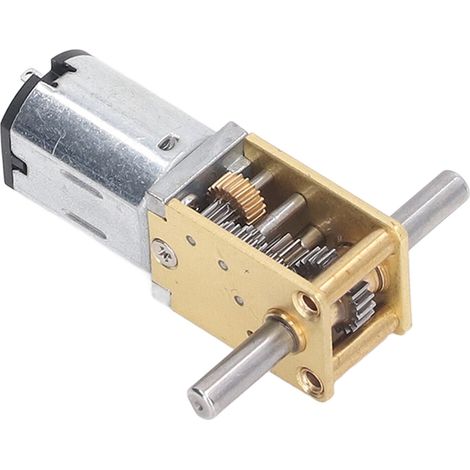 Moteur à engrenages DC 6V 190RPM double arbre avec support de fixation, réducteur à vis sans fin pour voiture intelligente, micro-moteur de puissance. (1/5)