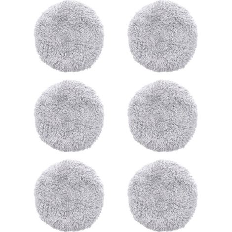 6 pieces de remplacement de chiffon de vadrouille lavable pour HOBOT 168/188 Robot de nettoyage de vitres tampons de vadrouille en microfibre accessoires reutilisables,modele:Gris 6 PCS