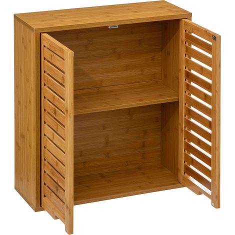 Mobile da bagno sospeso in bambu (1/5)