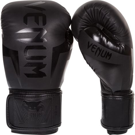 Gants de boxe Venum Elite Noir/Noir 12 oz (1/4)