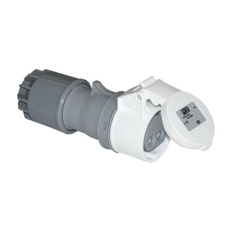 PCE Enchufe CEE Blanco y Gris 32 A 42 V IP44