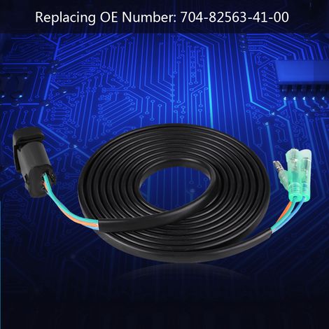 Ensemble commutateur d'inclinaison et de relevage ABS noir câble 2.2m pour Yamaha 704 poignée commande mono-moteur 704-82563-41-00 neuf après-vente 1 pièce (1/5)