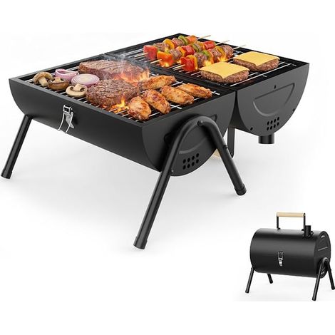 Barbecue Charbon Portable, Mini Grille Table pour Camping (1/5)