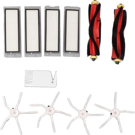 Kit d'accessoires de rechange pour aspirateur robot Mijia Roborock : brosse rotative, filtre, pièces pour l'entretien