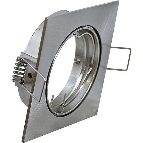 Faretto Incasso Fun Orientabile Quadrato Alluminio Nero Satinato 1 Luce Gu10