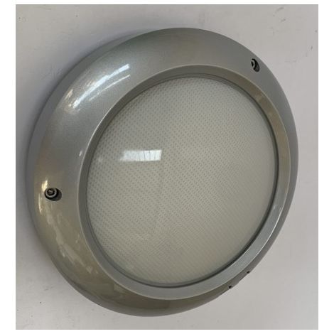 Hublot plafonnier extérieur Ø 270mm gris argent lampe 2X18W G24d-2 (non incl) ballast 230V IP55 CONSTELLATION 27 NEMO LC2OFD311