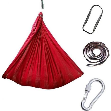 Hamac Élastique - Thérapie Sensorielle Pour Enfants - Rouge - 100 x 280 cm (1/4)