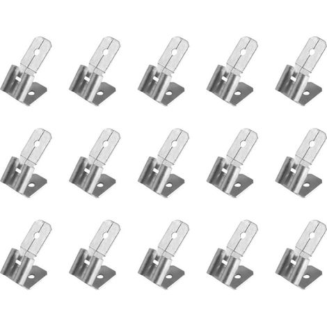 Cosse clip 6.3 mm x 0.8 mm 852105 avec derivation 180 non isole metal 15 pc(s)
