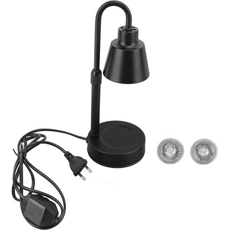 Verstellbare elektrische Wachswärmerlampe aus Aluminiumlegierung mit 2 Köpfen und 35-W-Glühbirne, Retro-Design, dimmbar, flammenlos zur Duftverteilung (1/5)
