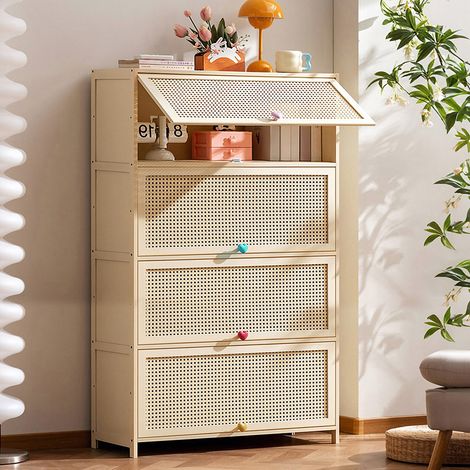 Bamboo Freestanding Sideboard Storage Cabinet (1/4)