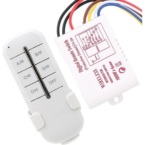 EIN/AUS AC180-240V Drahtloser Empfänger Lampenlicht RF Fernbedienungsschalter (4-Wege 41000W) (1/5)
