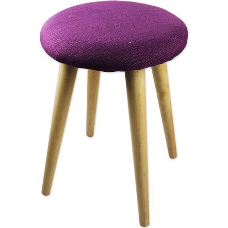 King Home PRUGNA TISCH IN KD Baumwolle Sitz + 4 Holzbeine CM 31X31X44 (1/4)