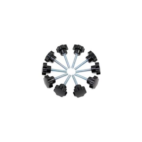 10PCS M6x40 Boutons étoiles, bouton moleté à filetage femelle, poignée en plastique noir boutons de serrage pour équipement mécanique- (1/4)