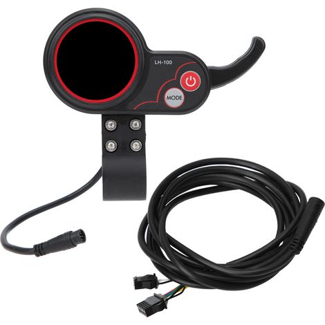 Panneau de commande manuel 2 en 1 avec accélérateur au pouce et compteur de vitesse pour vélo/scooter électrique (norme 2-48V) (1/5)