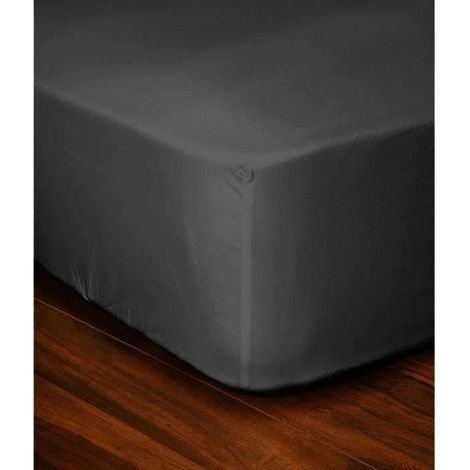 Sábana Bajera Ajustable Lovely Home Gris Gris oscuro Cama individual 90 x 190