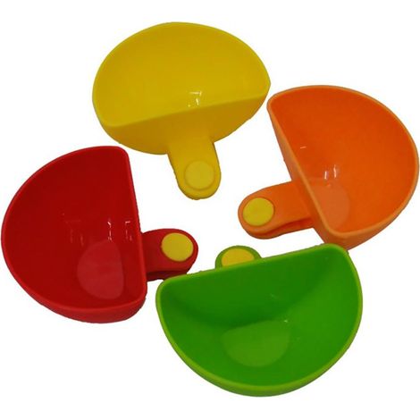 4 coupelles multicolores pour sauce, bols de service, contenants à épices pour sel, ketchup, sucre, vinaigre (1/5)