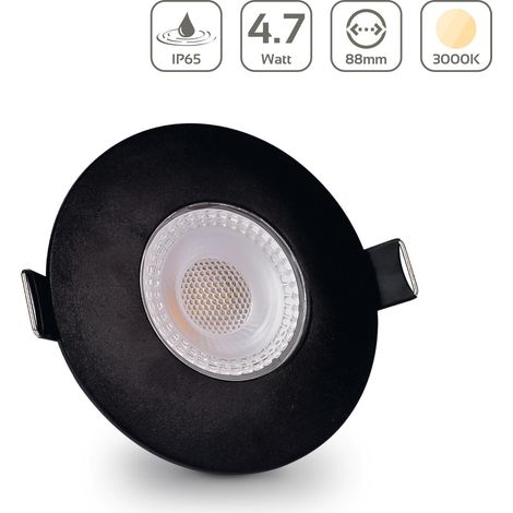 LED Einbaustrahler IP65 4,7W - Farbe: schwarz - Lichtfarbe: 3000K