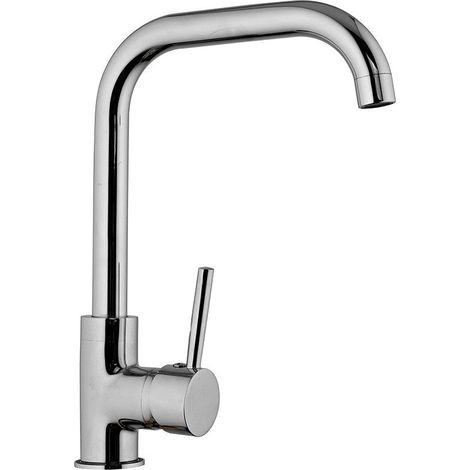 Miscelatore per cucina cromato minimalista (1/2)