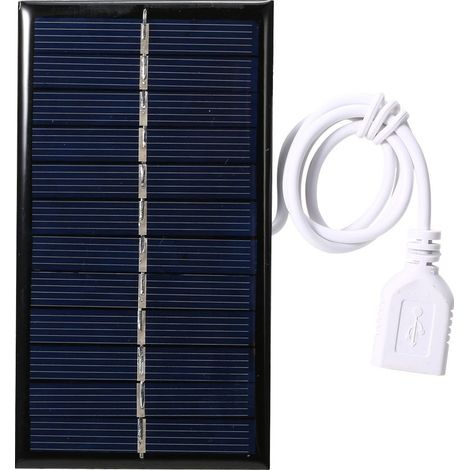1W 6V petit panneau solaire avec USB DIY Polysilicon Silicon Cell Imperproof Camping Portable Portable For Bank Mobile Phone (1/5)