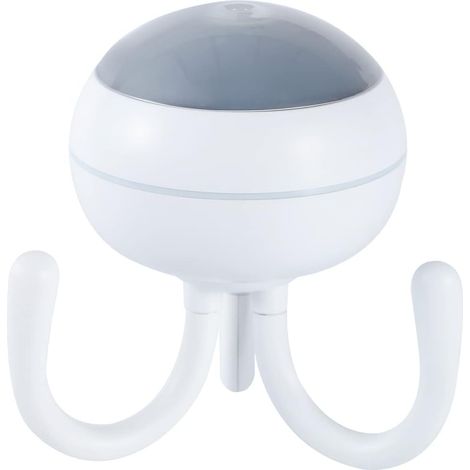 200 ML Portable Small Humidifier with 7 Colors LED Light and 2 Fog Modes (White) (1/5)