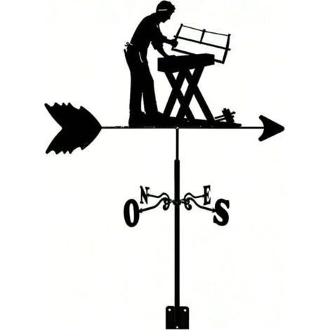 Girouette décorative pour le travail du bois, kit d'indicateur de direction du vent pour pelouse extérieure (1/5)