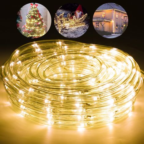 LED Lichterschlauch Außen Innen, 40M 960 LEDs Warmweiß Lichtschlauch mit Timer und 8 Modi Wasserdicht Lichterkette Außen und Innen, für Party Hochzeit Weihnachts Deko (1/5)
