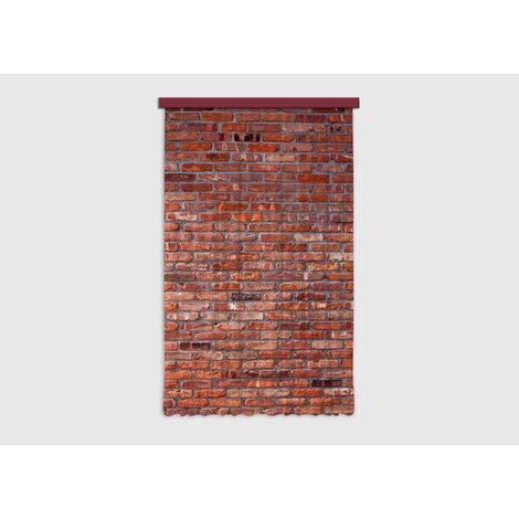 Red bricks, rideau imprimé mur de briques rouges 140x245 cm, 1 pièce (1/5)