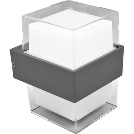 Aplique exterior 8w 3000k tucan gris ip44 500lm 13,3x9,5x10,5 cm