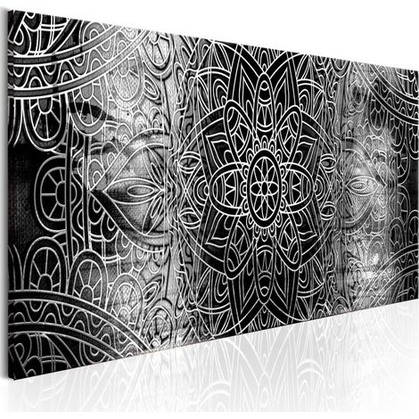 Tableau Imprimé "Mandala : Grey Depths" 45 x 135 cm (1/2)