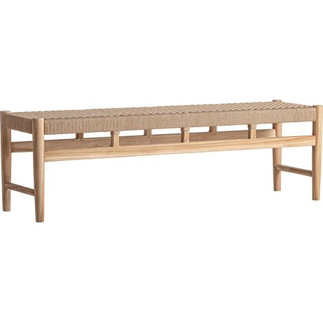 Banc en teck finition vieilli style classique marron élégant - Marron teck vieilli naturel (1/5)