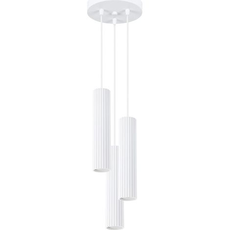 Lámpara colgante Moto blanco, 3 luces (1/5)
