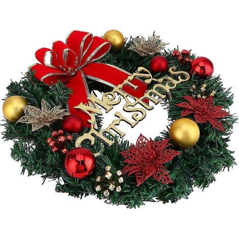 Couronne de Noël, guirlande décorative avec pomme de pin pour la décoration (1/5)